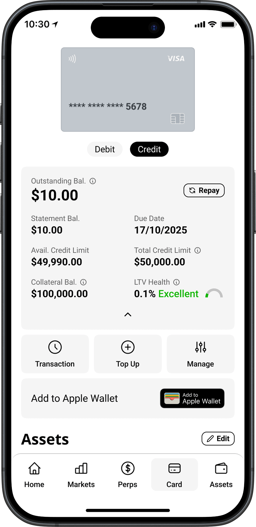 Credit mode