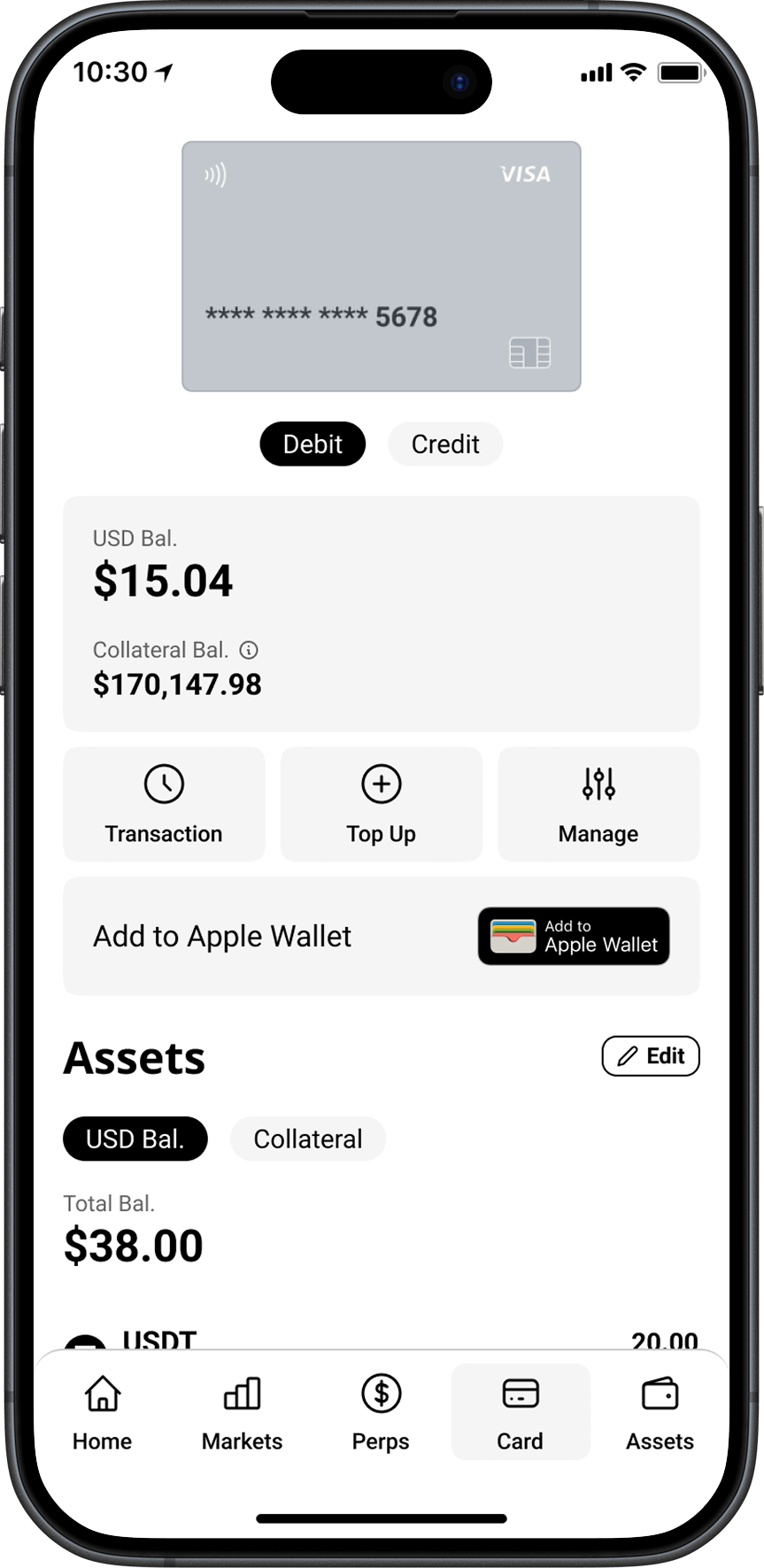 Debit mode